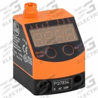 IFM Digital Pressure Sensor: SPST, -15 psi – 145 psi, PNP, Compressed Air (MPN PQ7834). Key specifications — Compatible Media: Compressed Air; Electrical Connection Type: 4 Pin M8 Connector; Housing Material: Polyester; Output Current Rating: 0.1 A; Pressure Connection Type: G1/8 BSP; Product Type: Digital Pressure Sensor; Series: PQ; Wetted Materials: FKM.