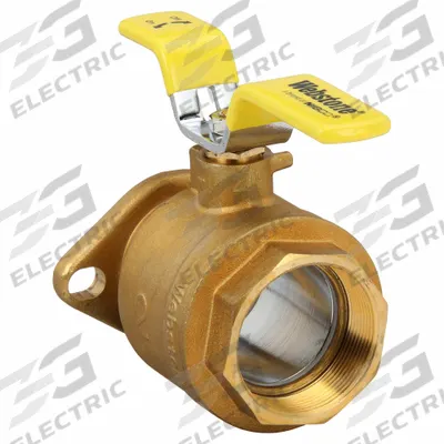 WEBSTONE Manual Two-Way Ball Valve: 1 1/2 in, Brass, Straight, FIP x Flange - Brass Ball Valves