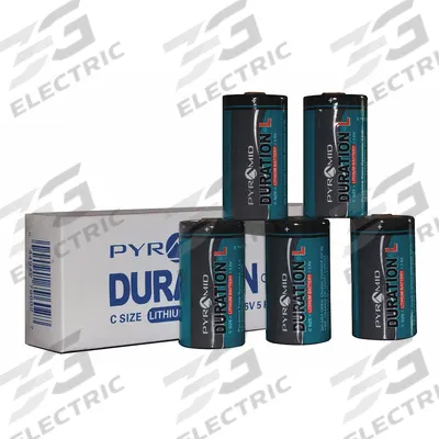 PYRAMID Battery: C Battery Size, Lithium, 8,500 mAh Capacity, 3.6V DC - C (3.6V)