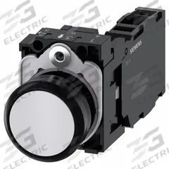 SIEMENS Flush Push Button Operator: Non-Illuminated, Flush Profile, Non-Metallic, 22 mm, 1NO/1NC (MPN 3SU1100-0AB60-1FA0). Key specifications — Brand: SIEMENS; Action: Momentary; Series: 3SU; Push Button Material Type: Non-Metallic.
