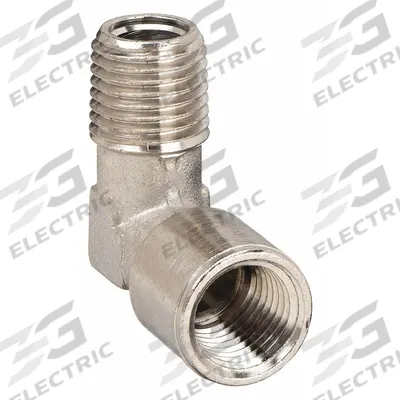 AIGNEP USA Metal Pipe Elbow: 90° Elbow, 1/4 in x 1/4 in - Nickel-Plated Threaded Low-Pressure Pipe Fittings
