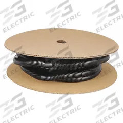 APPROVED VENDOR Corrugated Loom Tubing: 1/2 in Nominal Size, 100 ft Overall Lg, Nylon, Black (MPN 16Y259). Key specifications — attr1205: Yes; attr1208: Corrugated Loom Tubing; attr1209: 0.64 in; attr1217: No; attr1218: 0.84 in; attr1219: Yes; attr1223: Nylon; attr1225: 0.01 in.
