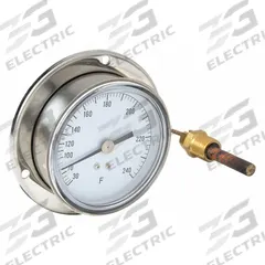 APPROVED VENDOR Analog Panel Mount Thermometer: 30°F to 240°F, ±1°F Scale Division, 3.5 in Dial Dia (MPN 13G230). Key specifications — Brand: APPROVED VENDOR; Accuracy: ±1 °F Scale Division.