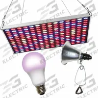 LED Grow Panel: Blue/Red, 120V AC, Bulb Included, LED, 2 ft Max Mounting Ht (MPN 602238). Key specifications — Voltage: 120V AC; Plant Growth Application: Vegetative Growth; Spectrum: Blue; Brand: MIRACLE LED; Includes: LED Grow Panel.