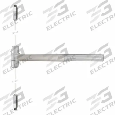 VON DUPRIN Exit Device: Chrome (MPN QEL9927NL-OP-F 3 26D) - Surface Vertical Rod Push Bars