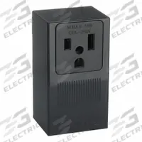 LEVITON Receptacle: Single, 6-50, Black, 250V AC, 50 A, 2 Pole / 3 Wire (MPN 5378-P00)