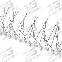 BIRD BARRIER Bird Repellent Spikes: Narrow, Plastic Base, Silver, 100 ft Overall Lg (MPN BP-F1100). Key specifications — Brand: BIRD BARRIER; Spike Material: Stainless Steel; Targeted Birds: Pigeons; Base Material: Plastic; Ledge Width: Narrow.