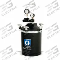 GRACO PRESSURE TANK: 2.5 gal Capacity, 2 Regulators, 50 psi Op Pressure - Max, 11 1/4 in Outside Dia (MPN 223833). Key specifications — Brand: GRACO; Number of Regulators: 2; Includes: Dual Regulator.