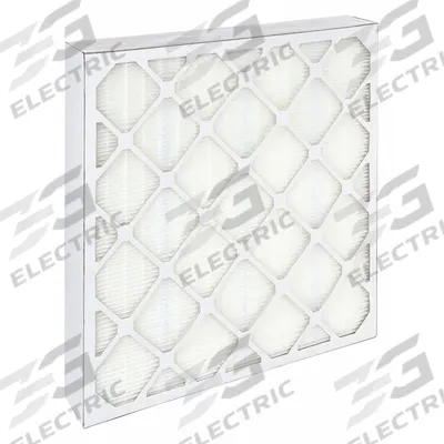 GRAINGER Minipleat Air Filter: 24 in x 24 in x 4 in, Fiberglass, Beverage Board - MERV 14 Minipleat Air Filters