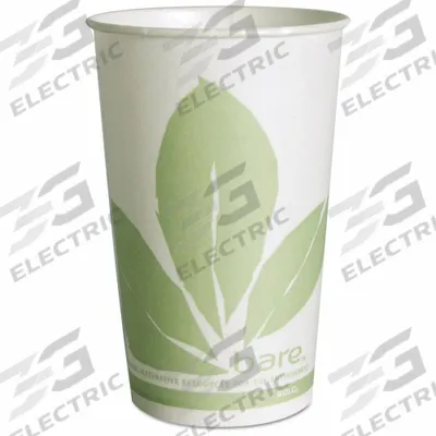 SOLO CUP Disposable Cold Cup: 16 oz Capacity, Multi, Paper, Unwrapped, Bare - Paper Cold Cups