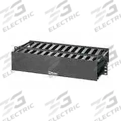 PANDUIT Dual Side Horizontal Finger Manager: Horizontal, 2 U, Dual Side Sides, 8 7/8 in Overall Dp (MPN WMP1E). Key specifications — Color: Black; Includes: Cover; Orientation: Horizontal; Brand: PANDUIT; Material: Plastic; Number of Sides: Dual Side.