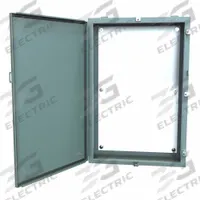HAMMOND Electrical Enclosure: Steel, 36 in x 24 in x 8 in, NEMA 12/13/3R/4, w/Panel, Solid Cover (MPN 1418N4L8). Key specifications — Closure Method: Clamps; Brand: HAMMOND; Knockouts: Not Included.