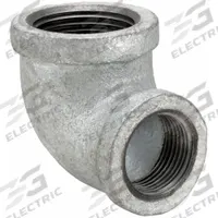 APPROVED VENDOR Metal Pipe Elbow: 90° Elbow, 1 in x 3/4 in, Malleable Iron (MPN 5P809)