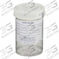 MEDEGEN MEDICAL PRODUCTS Specimen Container: 3 fl oz Capacity - oz, 90 mL Capacity - mL, Sterile (MPN 4938). Key specifications — Closure Color: White; Closure Included: Yes; Mouth Size: Narrow; Sterile/Non-Sterile: Sterile.