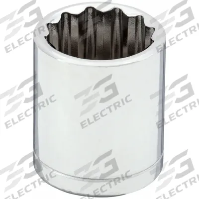 WESTWARD Socket: Metric, 3/8 in Drive Size, 16 mm Socket Size, 12-Point, Std, Chrome - 3/8" Drive Hand Sockets