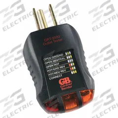 GARDNER BENDER Outlet Tester & Circuit Analyzer,120VAC (MPN GRT-3500). Key specifications — Brand: GARDNER BENDER.