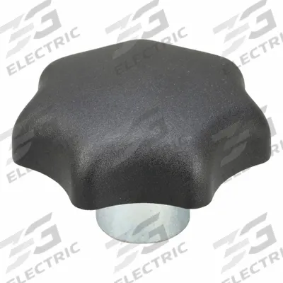 KIPP Hand Knob: 7 Point, Plastic w/ Steel Thread, 5/8"-11 Thread, 22 mm Thread Lg - 7-Arm Knobs with Threaded Hole
