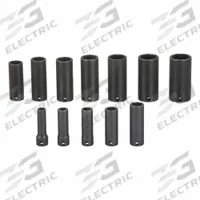 ABILITY ONE Impact Socket Set: 3/8 in Drive Size, Small Set (0-50 pieces) Set Size, 12 Pieces, SAE (MPN 5130-01-650-3982). Key specifications — attr1204251: ABILITY ONE; attr1215453: 3/8 in; attr1215454: 5/16" - 1"; attr1224229: Friction.