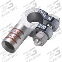 ECO-MAX Battery Terminal: Right Elbow, Crimp, 3/0 ga, Purple Color, Positive, Copper/Tin (MPN 058434-1). Key specifications — Contact Material: Tin; Alignment: Right Elbow; Color Code: Purple; Connection Type: Crimp; Gauge: 3/0 ga; Polarity: Positive; Brand: ECO-MAX.