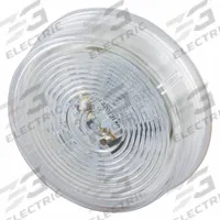 GROTE Lamp: Clearance Light, LED, Round, Clear, Bracket/Grommet, 2 1/2 in Overall Dia, P2 SAE Lens (MPN G1043). Key specifications — Lens Color: Clear; Brand: GROTE; Electrical Connection: PL-10 Connector; Lighting Technology: LED; Mount Type: Bracket; SAE Lens Code: P2.
