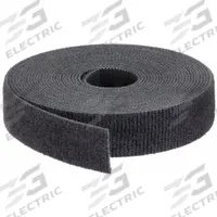 RIP-TIE Hook-and-Loop Cable Tie Roll: 15 ft Lg, 0.5 in Wd, 50 lb Tensile Strength, Black (MPN W-15-1RL-BK). Key specifications — Color: Black; Material: Nylon; Brand: RIP-TIE.
