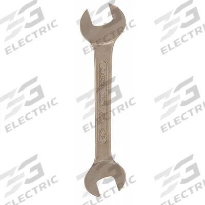 AMPCO Open End Wrench: Aluminum Bronze, Natural, 10 mm_12 mm Head Size, 5 in Overall Lg - Metric, Double End, Open End Nonsparking Wrenches