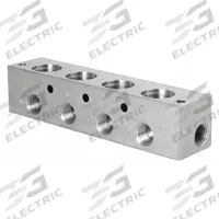 PARKER Pipe Manifold Fitting: Inline, NPT x NPT, Aluminum, 1/4 in NPT, 1/4 in NPT, 2 Inlets (MPN 4A206). Key specifications — Material: Aluminum; Brand: PARKER.