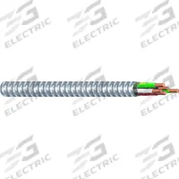 SOUTHWIRE Metal Clad Cable: 1/0 AWG, 3 Conductors, Copper, 25 ft, Aluminum, Std, THHN (MPN 89034899-25). Key specifications — Brand: SOUTHWIRE.