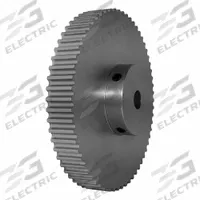 DAYTON Timing Pulley: Modified Curvilinear, Fixed, For GT Timing Belt Section, For 9 mm Belt Wd (MPN 62-5P09-6A6). Key specifications — Brand: DAYTON; Finish: Clear Anodized; For Belt Series: Powerhouse®.