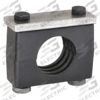 BEHRINGER PIPE SYSTEMS Vibration-Dampening Beta Clamp: Ribbed Bore, Steel Clamp, For 1 Lines (MPN R8H6275-PP)