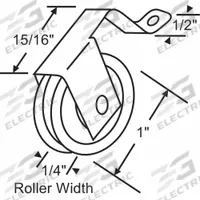 APPROVED VENDOR Roller: 2 1/32 in Lg, 13/32 in Wd, 25 lb Max Wt (MPN 10-396). Key specifications — Product Type: Roller; Brand: APPROVED VENDOR.