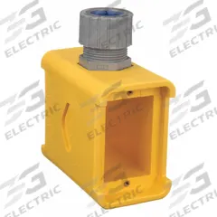 HUBBELL WIRING DEVICE-KELLEMS Portable Outlet Box: Portable Outlet Box, 2 Gangs, Yellow (MPN HBL3099). Key specifications — Color: Yellow; Brand: HUBBELL WIRING DEVICE-KELLEMS.