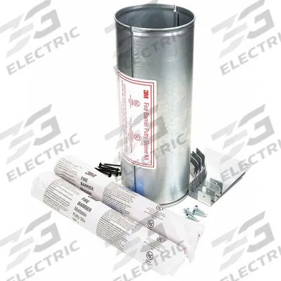 3M Sleeve Kit: Round, 12 in Overall Lg, 4 in Overall Wd, 4 hr - Firestop Passthroughs for Cables