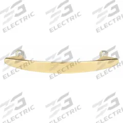 MONROE PMP Pull Handle: Threaded Holes, Zinc, Gold, #8-32 Screw Size, 0.13 in, 0.75 in Projection (MPN PH-0164). Key specifications — Brand: MONROE PMP; Projection Type: Non-Recessed; Material: Zinc; Finish: Bright Brass; Color: Gold; Folding Type: Fixed; Mounting Type: Threaded Holes; Screw Size: #8-32.