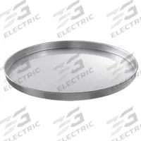 CHICAGO METALLIC Round Cake Pan: 16 in Overall Dia, Aluminized Steel, Solid, 111.4 oz Capacity (MPN 41615). Key specifications — Brand: CHICAGO METALLIC; Product Type: Round Cake Pan; Material: Aluminized Steel; Perforated: Solid; NSF Certified: No; Coating: Glazed.