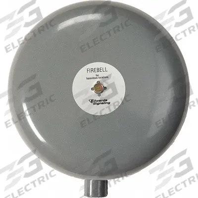 EDWARDS SIGNALING Fire Bell: 20 to 24V DC, Bell Sound, Gray, 89 dB Alarm Volume @ 10 ft - Max - Fire Alarm Bells
