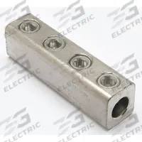 BURNDY Mechanical Connector: For Wire Size 6 AWG – 250 kcmil, 4 Wire Terminations (MPN AMS250). Key specifications — Brand: BURNDY; For Wire Material: Aluminum.