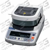 A&D WEIGHING Moisture Analyzer: 71 g Max Capacity, 30°C to 200°C, Halogen, RS232C, VFD, 0.0001 g (MPN MS-70). Key specifications — Display Type: VFD; Brand: A&D WEIGHING; Interface: RS232C; Moisture Measurement Repeatability: 0.05 % to 0.01 %; Readability: 0.0001 g.