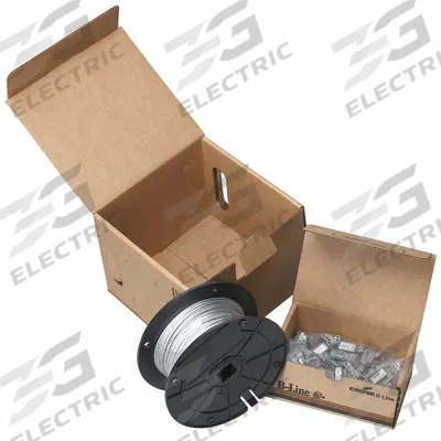 B-LINE BY EATON Wire Rope Hanging Kit: 50 2/3 ft Lg - Clips, Chains & Hangers