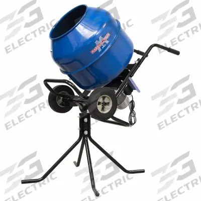 MARSHALLTOWN Corded Concrete Mixer: For use with Concrete, 3 cu ft Drum Capacity, Steel Drum - Corded Cement Mixers