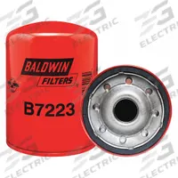 BALDWIN FILTERS Oil Filter: B7223, LF3664, 1 1/8"-16 Thread Size, 5 7/8 in Overall Ht, Oil, Komatsu. Key specifications — Baldwin Interchange: B7223; FleetGuard Interchange: LF3664; Brand: BALDWIN FILTERS; Compatible Vehicle Make: Komatsu; Includes: Integral Gasket; Media Material: Cellulose.