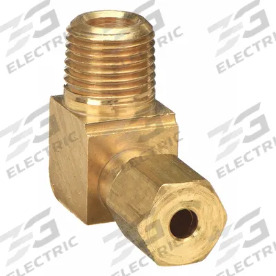 PARKER Compression Fitting Elbow: 1/8 in OD x 1/8 in Pipe Fitting Size, Compression x MNPT - Standard Sleeve Brass Compression Fittings