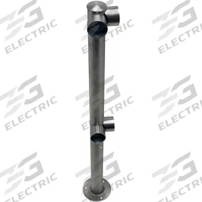 TENSABARRIER Rigid Barrier Corner Post: Rigid Barrier Corner Post, 36 in Overall Ht - Center & Corner Posts for Modular Rigid Barriers