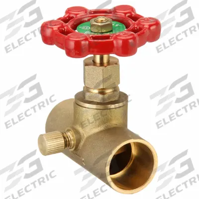 APPROVED VENDOR Stop and Waste Valve: 3/4 in Pipe Size, Sweat x Sweat, Brass - Brass Stop & Waste Valves for Potable Water