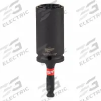 MILWAUKEE Impact Socket: 1/2 in Drive Size, SAE, 3/4 in/9/16 in Socket Size, 12-Point, Std, Friction (MPN 49-66-5124). Key specifications — attr1215501: MILWAUKEE; attr1215518: 3/4 in.