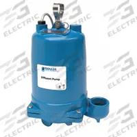 GOULDS Effluent Pump: 1/2 hp, 120V AC, Single Phase, 58 gpm Flow Rate @ 10' of Head, 61 ft Max. Head (MPN WE0511HH). Key specifications — Impeller Material: Cast Iron; Rated Voltage: 120V AC; Brand: GOULDS; Switch: Not Included.
