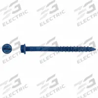 TAPCON Concrete Anchor Screw: 2 3/4 in Overall Lg, 1/4 in Dia, Steel, External Hex, Hex, 100 PK (MPN 3159407). Key specifications — Material Grade/Class: Low; Removable: Removable; System of Measurement: Inch; Tip Type: Self-Threading; Brand: TAPCON; Screw Anchor Type: Concrete Screw Anchor.