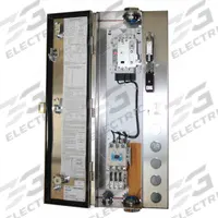 EATON NEMA Combination Starter: Fusible Disconnect, 3 Poles, NEMA Size 1, 575V AC, NEMA-Rated 4X (MPN ECN1614DAC-R63/D). Key specifications — Includes Pilot Light: No; Maximum Voltage Rating: 600V AC; Brand: EATON; Phase: Three; Coil Voltage: 550/575V AC; Control Transformer: No; For Fuse Class: Class R; Series: Freedom.