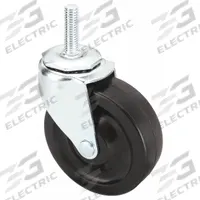 APPROVED VENDOR Stem Caster: Swivel, 4 in Wheel Dia., 1 1/4 in Wheel Wd, Rubber, 1 1/2 in Stem Lg (MPN DCRR04052S-S30). Key specifications — Brand: APPROVED VENDOR; Thread Size: 1/2"-13; Roll Up: Swivel.