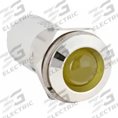 APPROVED VENDOR Raised Panel Light: 16 mm Panel Mounting Hole Dia, LED, Yellow, Raised Head, M16 (MPN 24M146). Key specifications — Brand: APPROVED VENDOR; Electrical Connection: 0.11 Male Quick Disconnect.